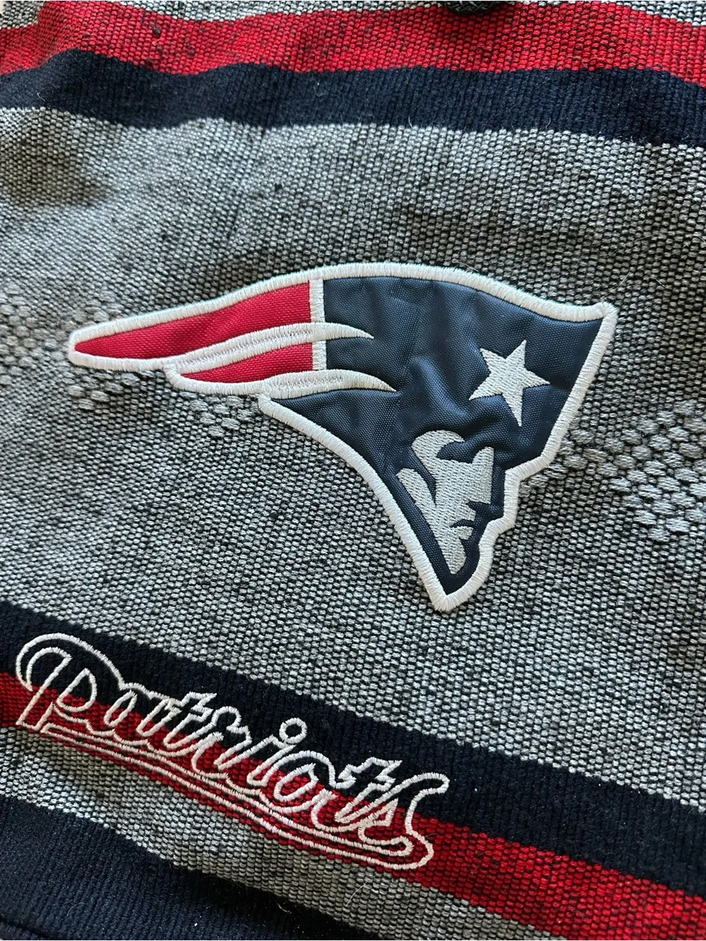 New England Patriots Gray & Navy Knit Backpack